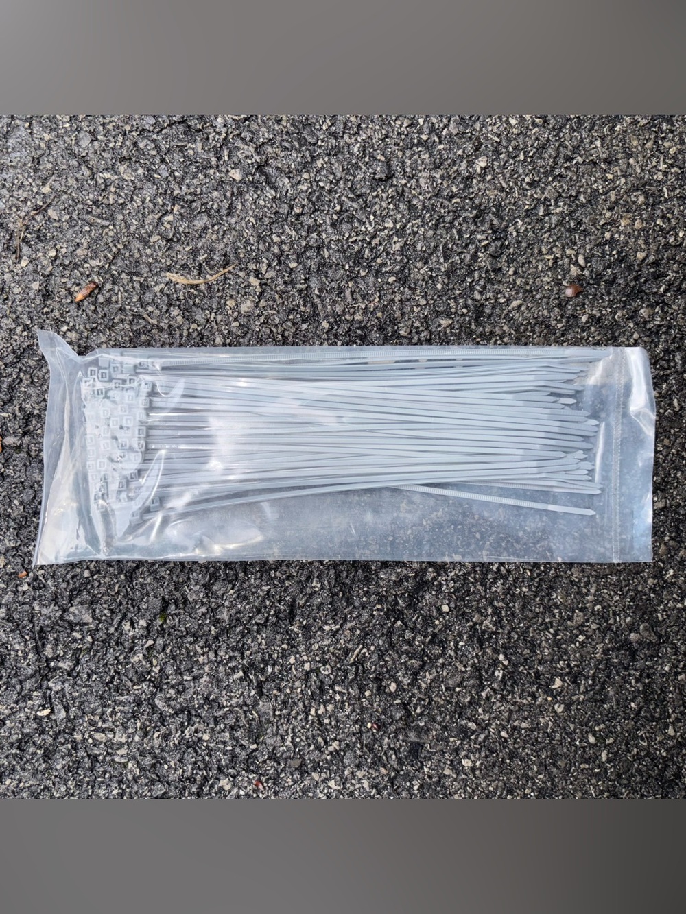 100 8” Gray Zip Ties